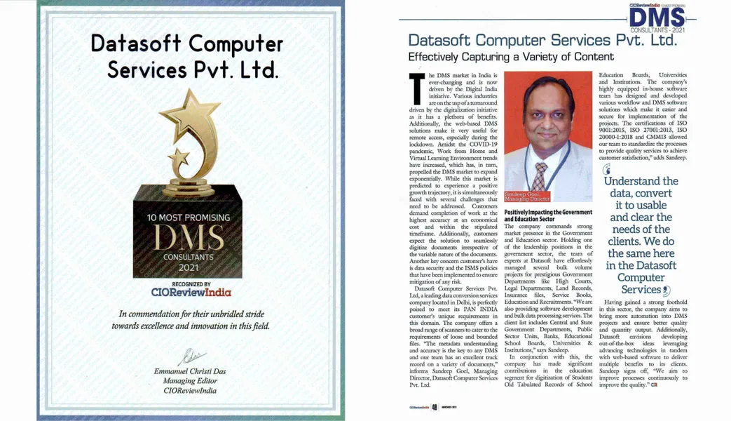 Most Promising DMS Consultants of 2021